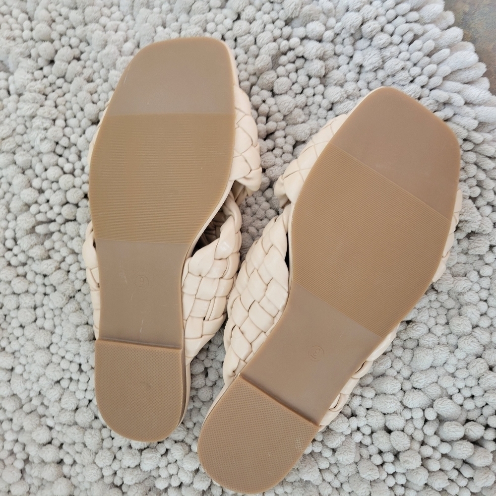 Braided Slip on Slides Sandals 9 NEW - Picture 4 of 6